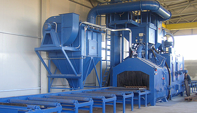 ПРОХОДНОЙ ДРОБЕМЕТ ДЛЯ ОЧИСТКИ ПРОФИЛЕЙ И ЛИСТОВ, P